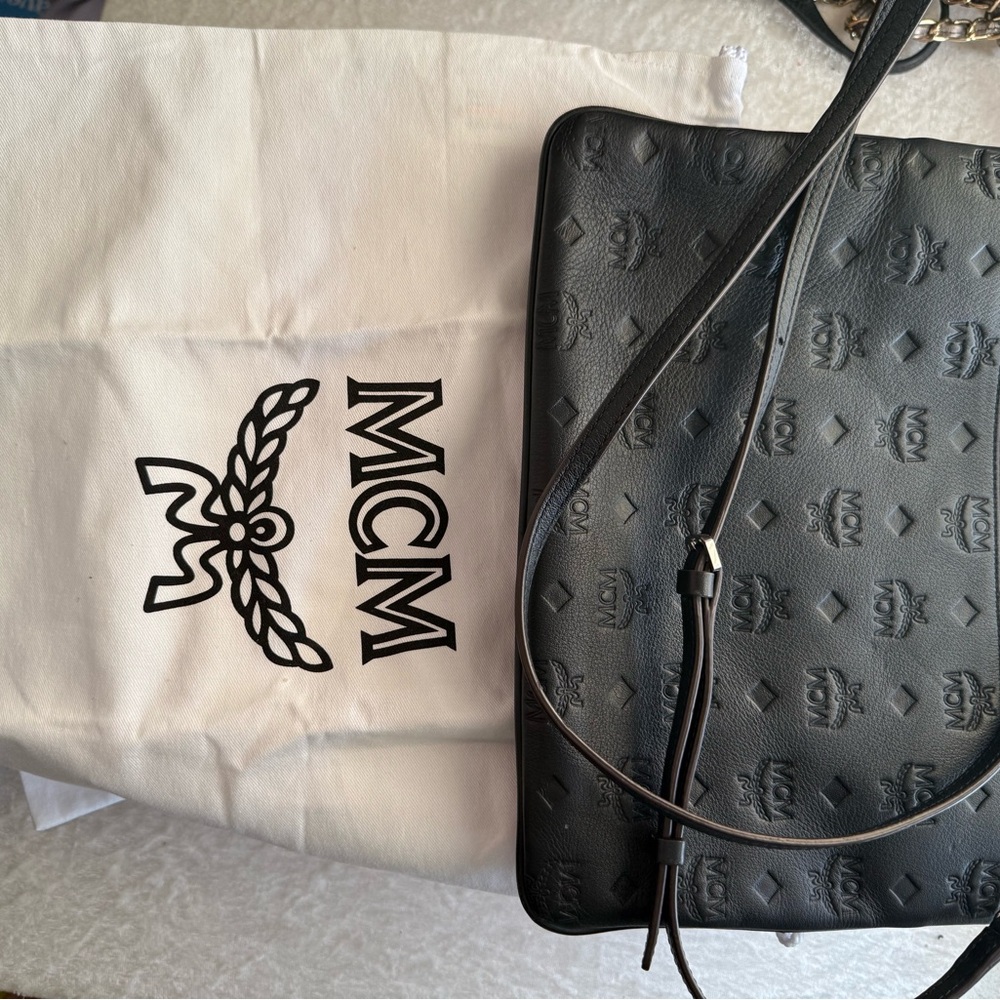 MCM Black Leather Bag